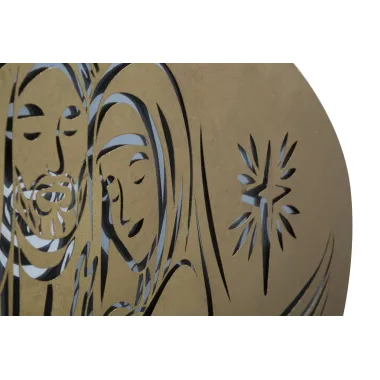 PANEL NATIVITY GOLD -B- 120X2X60 cm